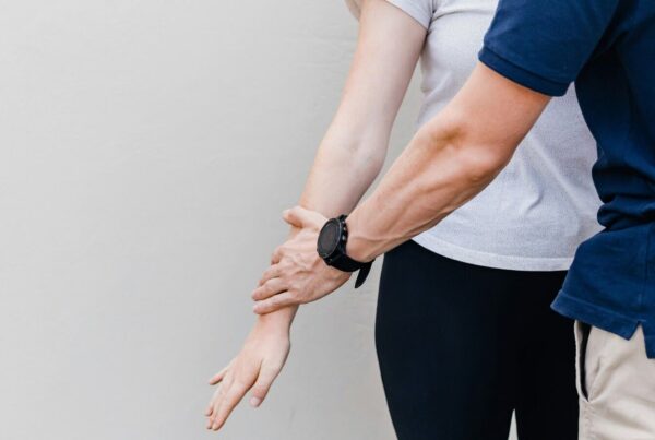 Patient receiving manual therapy at HolistiCare Physical Therapy for fibromyalgia relief